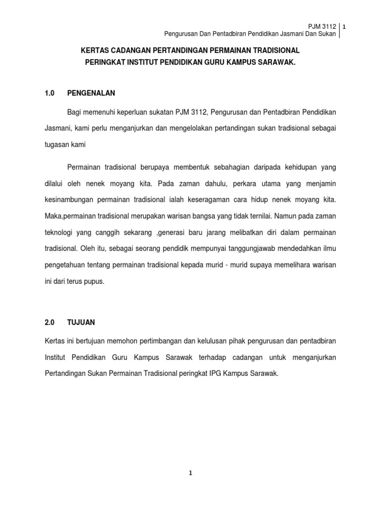 Kertas Kerja Pertandingan Permainan Tradisional - Download Buku Permainan Tradisional Kelereng Pdf
