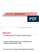 Lab # Two: Anthropometry