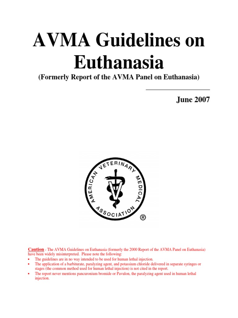 Formerly Report of The AVMA Panel On Euthanasia PDF