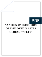 A Study On Induction of Employee in Astra Global PVT - LTD