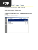 Exchange 2003 Setup Guide