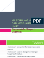 (Slide) Masyarakat Madani Dan Kesejahteraan Umat