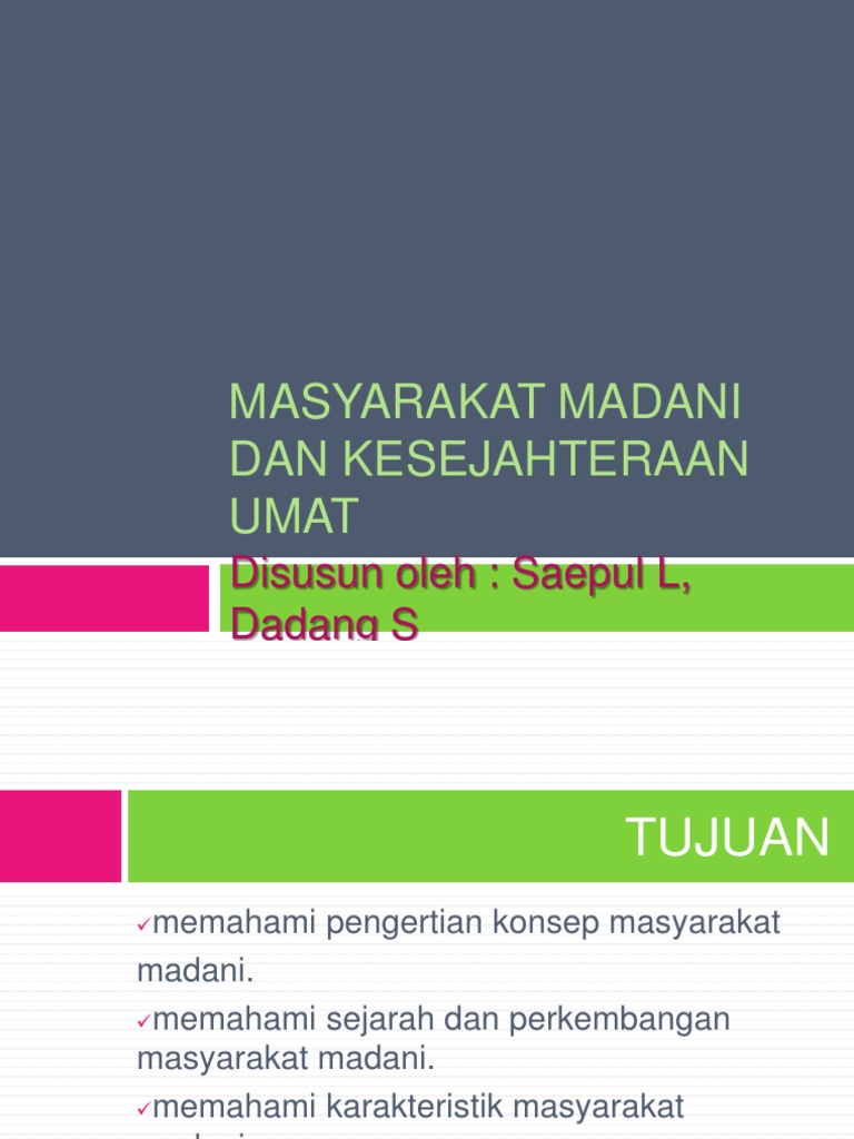 Slide Masyarakat Madani Dan Kesejahteraan Umat