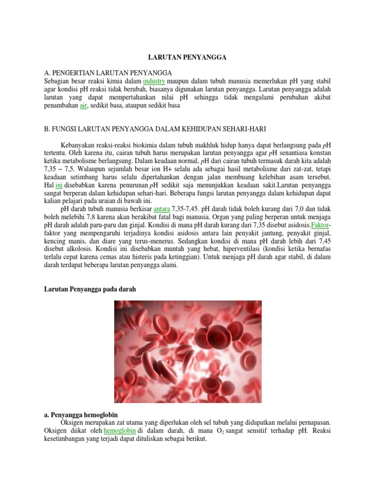LARUTAN PENYANGGA LARUTAN PENYANGGA