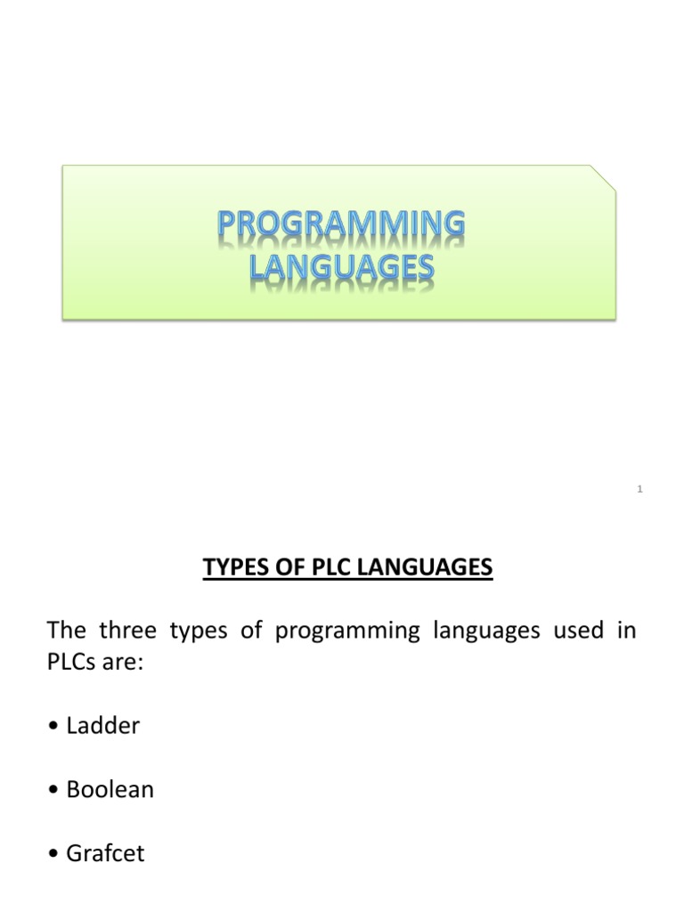 PLC Programming | PDF | Programmable Logic Controller | Computer ...
