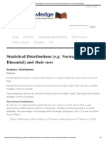 Statistical Distributions (e.g