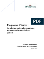 Introduction Au Domaine Des Études Prof Et Techniques 07411H CCPPE 03 Juin 2010 PDF