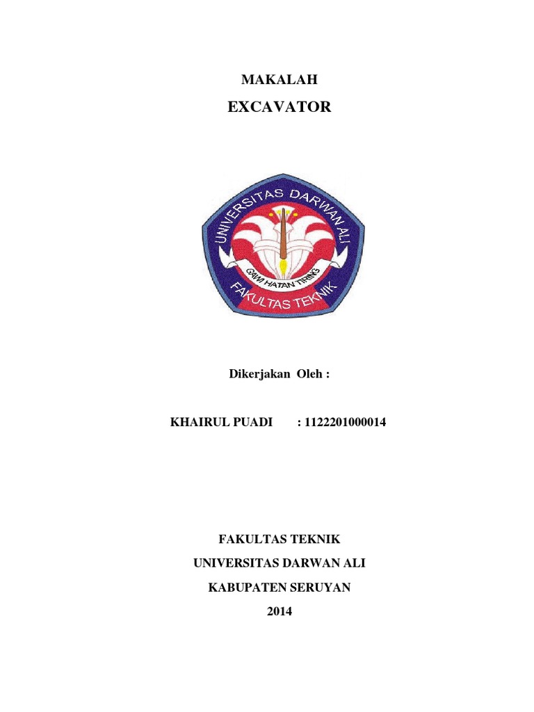 Makalah Excavator Makalah Excavator