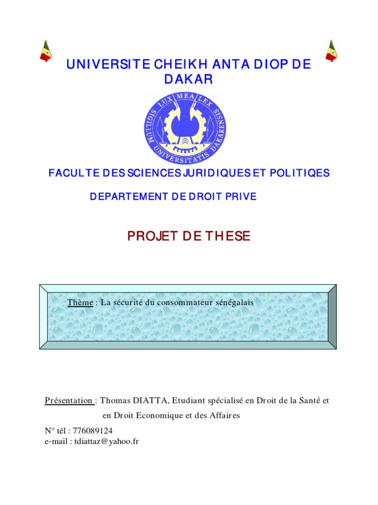 Projet de Thèse