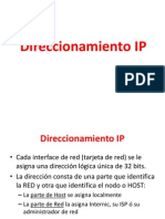 Direccionamiento IP Subneteo
