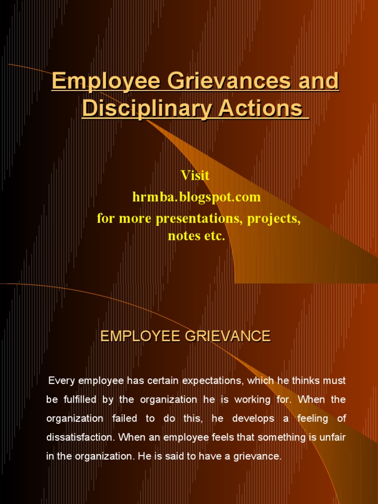 Employee Grievances Discipline and Counseling Ppt Employment
