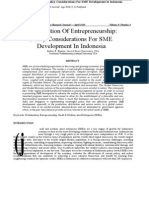 Globalization of Entrepreneurship: Policy Considerations For SME Development in Indonesia