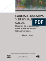 Equidad Educativa y Desigualdad Social Nestor Lopez