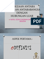 Perbezaan Hubungan Antarabangsa Dengan Hubungan Luar