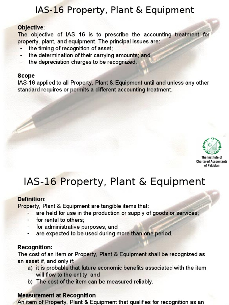 Fixed Assets IAS 16 | PDF | Depreciation | Fixed Asset