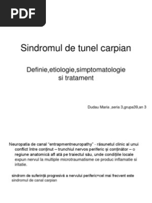 Sindromul De Tunel Carpian