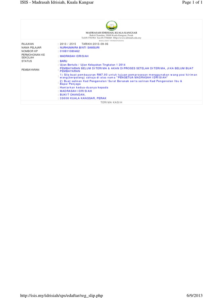 Madrasah Idrisiah Pdf