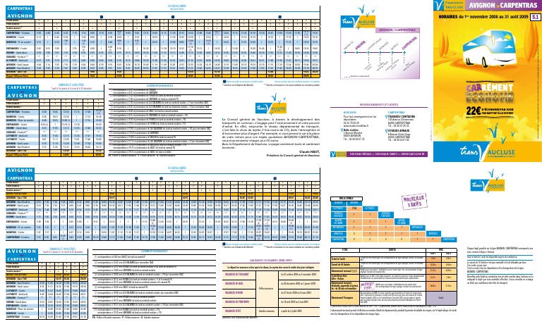 Avignon  Carpentras (BUS)  PDF  Transport public  Autobus