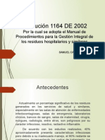 Resolucion 1164 de 2002 Desechos Hospítalarios