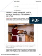 Las Diez Claves Del Cambio Para El Personal Doméstico_ Obligaciones y Derechos