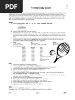 Tennis Study Guide