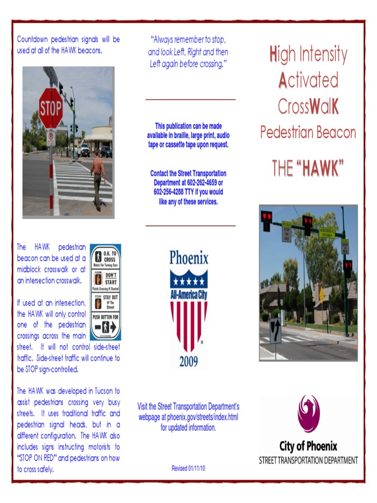 HAWK Pedestrian Signal Guide | PDF
