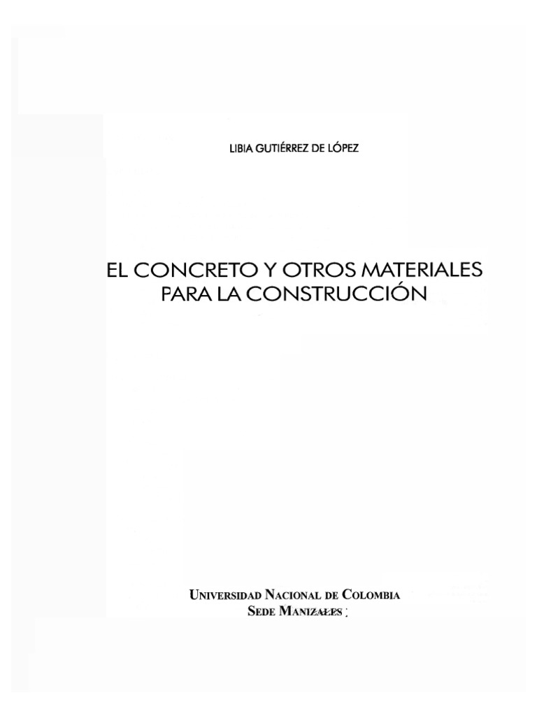 El Concreto y Otros Materiales para La Construccion 1 | PDF
