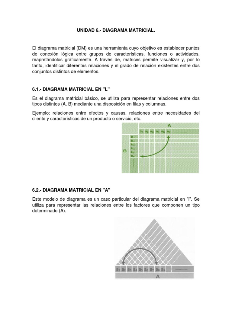 Tipos y Ejemplos de Diagramas Matriciales | PDF | Matriz (Matemáticas ...