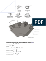 Fórmulas Constructivas de Los Engranajes Rectos