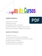 Tipos de cursos que se imparten en Calusac