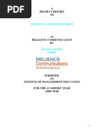 Download reliance HR project by Ananyaa SN22061668 doc pdf
