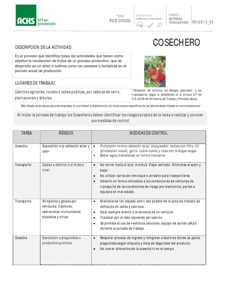 Cosechero | PDF | Agricultura | Herramientas