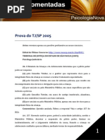 Psicologia Nova TJ SP 2005 Prova Comentada