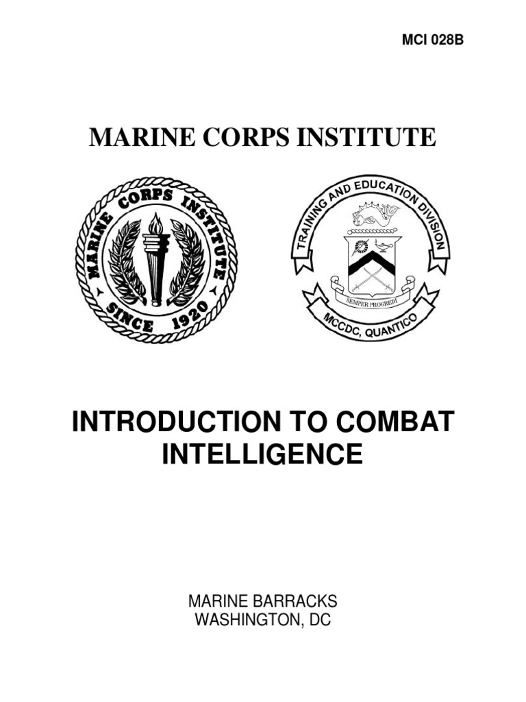 Combat Intelligence Course Overview | PDF | Marine Air Ground Task ...