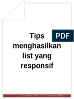 Tips List Responsif