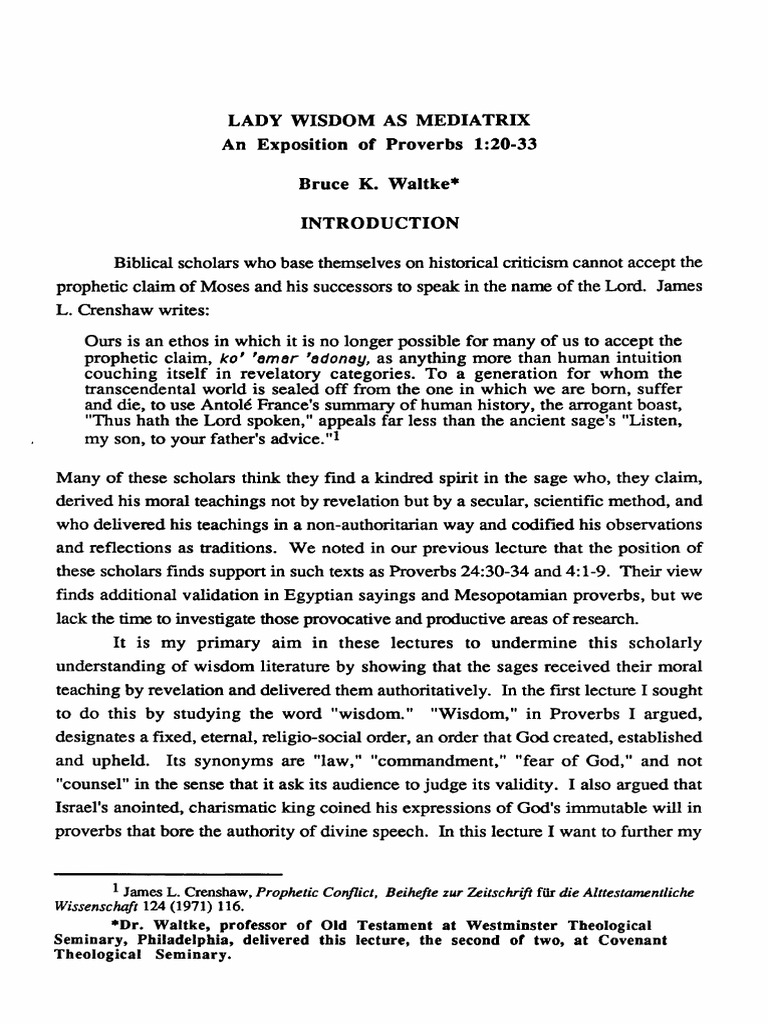 waltke-lady-wisdom-as-mediatrix-an-exposition-of-proverbs-1-20-33