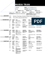 Maria Tran - Acting CV