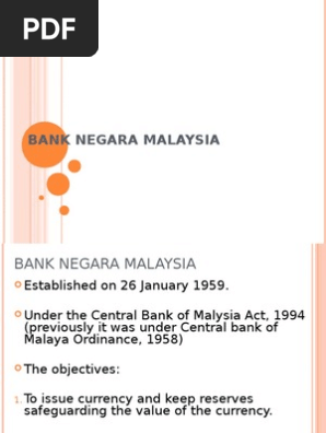 Bank Negara Malaysia Monetary Economics Investing