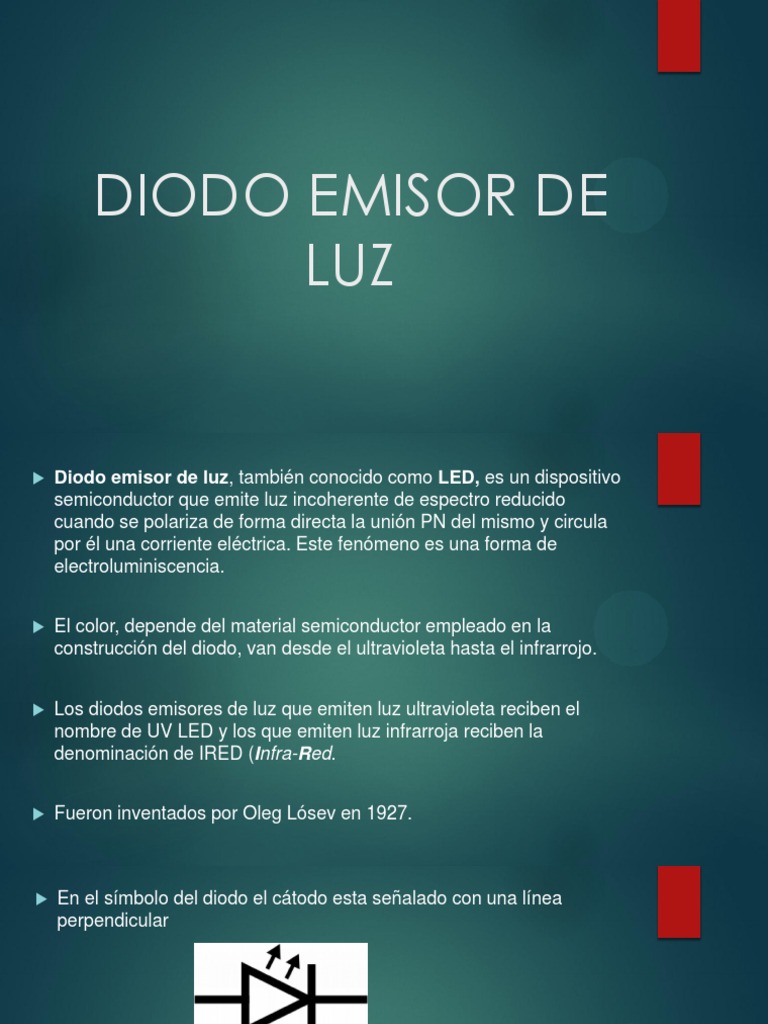 Diodo Emisor de Luz | PDF | Diodo emisor de luz | Electromagnetismo