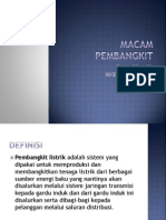 Macam-Macam Pembangkit Tenaga Listrik