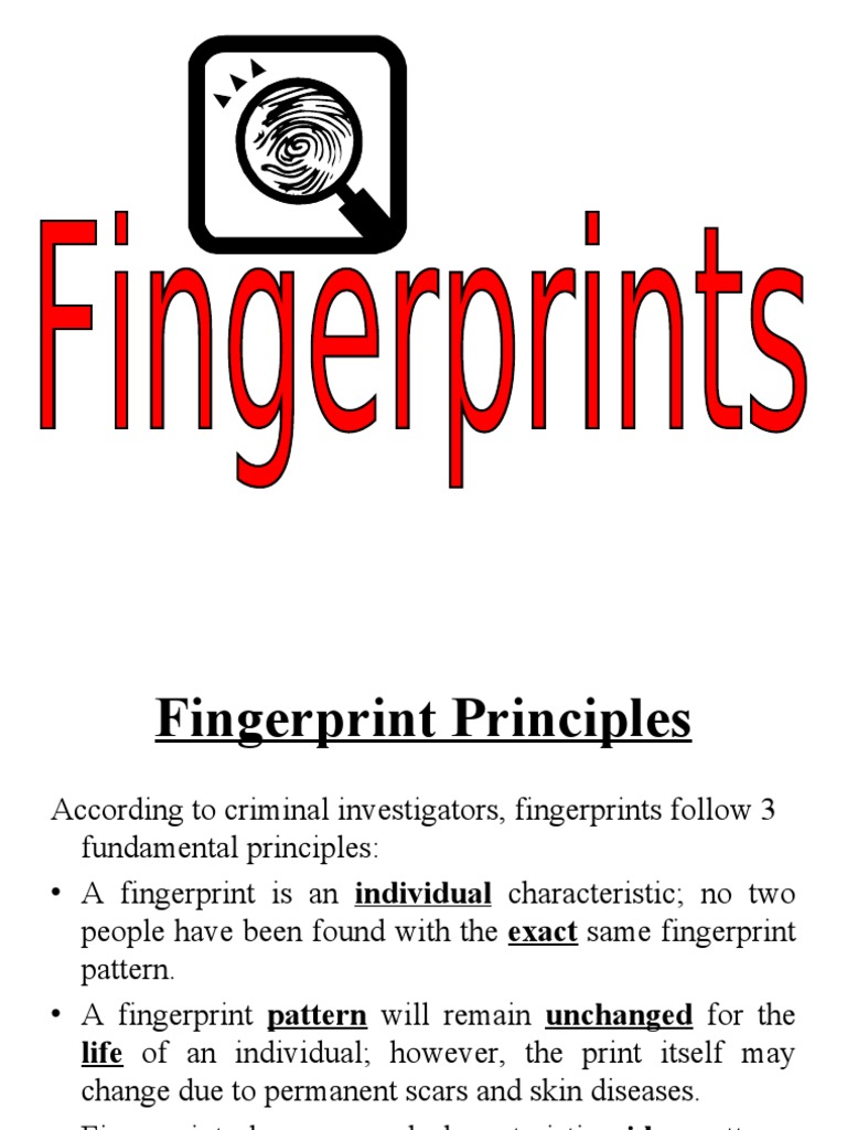 Fingerprint 101 | PDF | Fingerprint | Hand