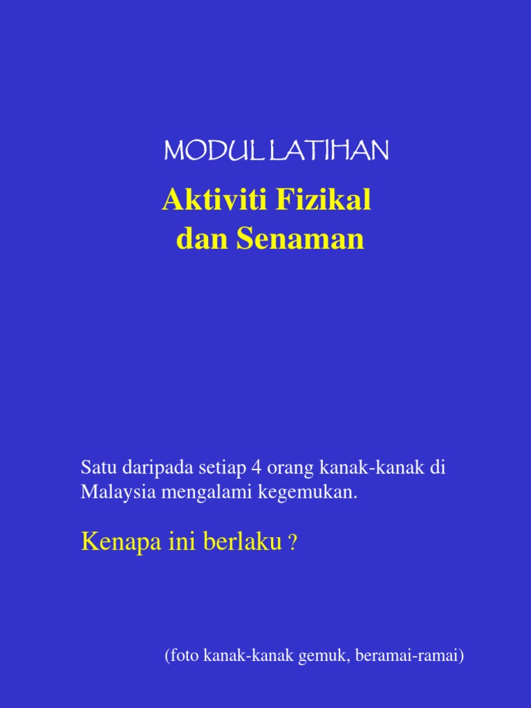 Aktiviti Fizikal Pdf