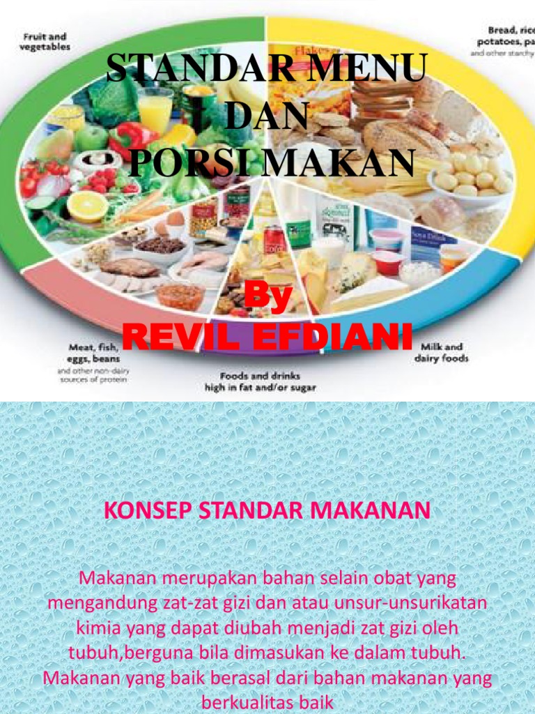 Standar Menu dan Porsi Makanan Seimbang | PDF