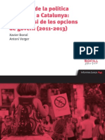 L'Agenda de La Políticaeducativa A Catalunyauna Anàlisi de Les Opcionsde Govern (2011-2013)