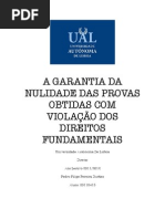 A Garantia Da Nulidade Das Provas Obtidas Com Violacao Dos Direitos Fundamentais