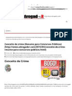 Conceito de Crime (Resumo Para Concursos Públicos) _ AdvogadoR