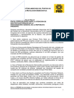 PRD Denuncia Ante La Fepade La Posible Comision de Delitos Electorales Por Parte Del Candidato Del PRI PDF