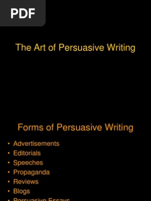 persuasive writing