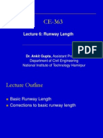 Lecture 6: Runway Length: Dr. Ankit Gupta, Assistant Professor