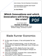 Which Innovations and which Innovators will bring us out of the crisis? 